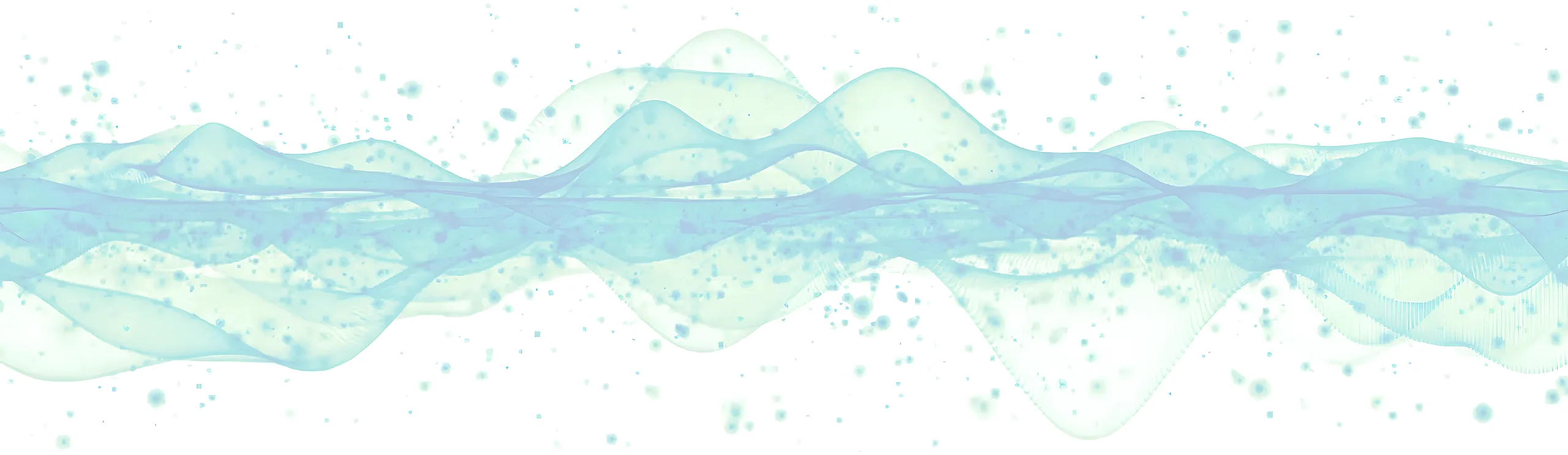 Abstract green wave illustration for Hyalos section.